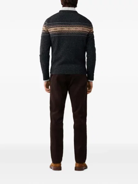 Pulover Hackett London cu decolteu rotund gri