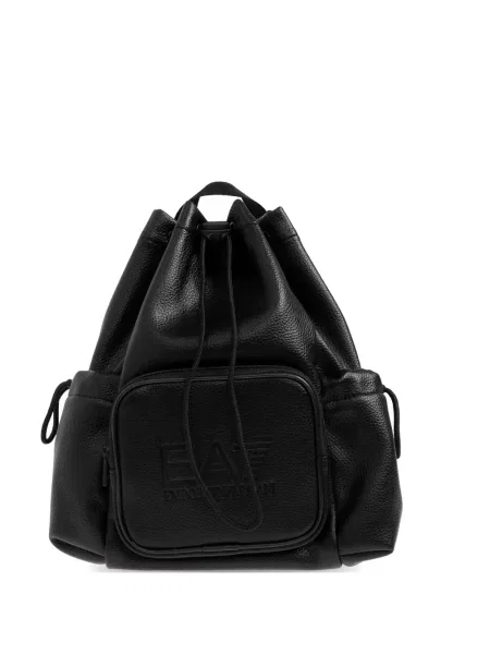 Rucsac Ea7 Emporio Armani cu autograf cu cordon negru