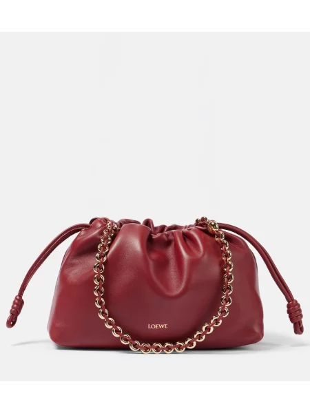 Usnjena pisemska torbica Loewe rdeča