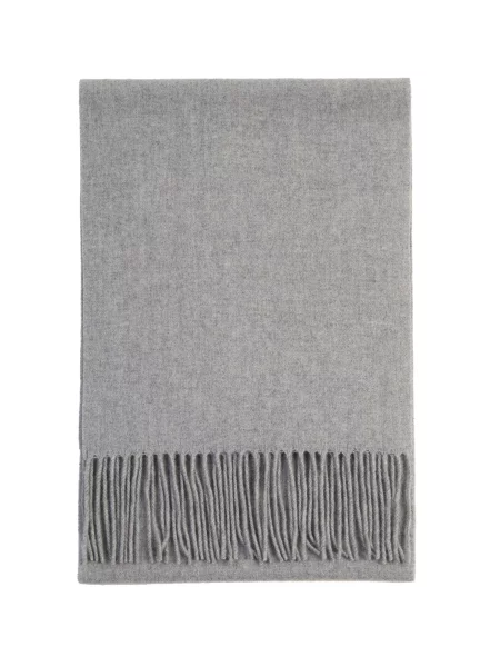 GOBI Cashmere Fular Unisex Cashmere Fringed Scarf fumuriu gri