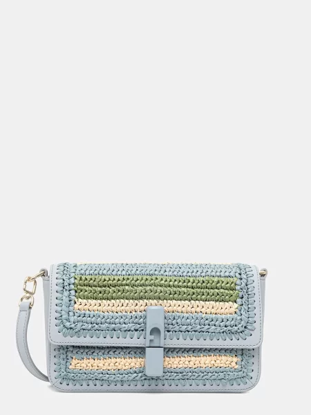 Furla torebka crossbody Iride S Crossbody niebieska