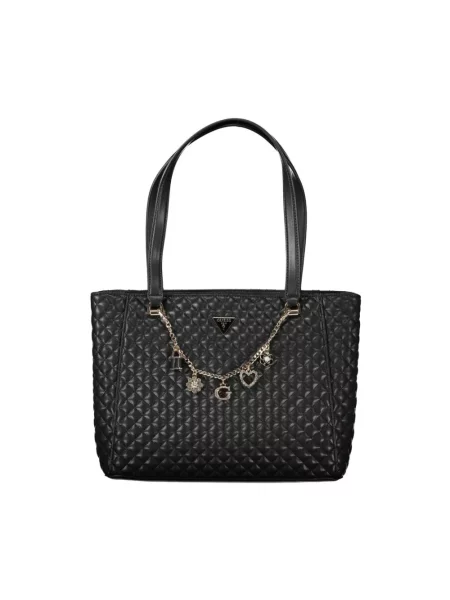 Lniana torba podróżna Guess czarna