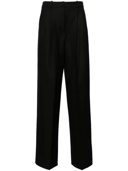 Pantaloni Boss de lână plisate negru