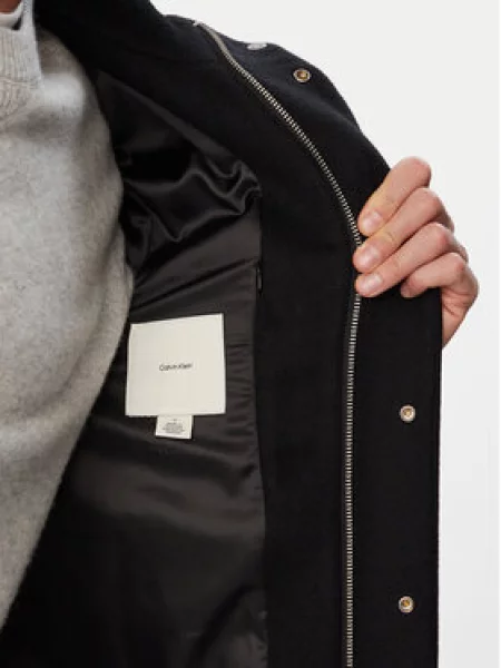 Calvin Klein baba gyapjúkeverék pulóver fekete