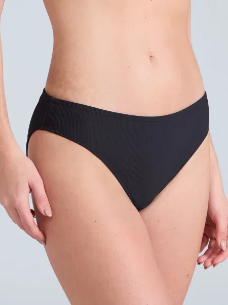 Florence — dół bikini w prążki Black czarny