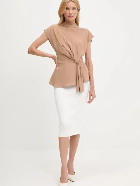 Блузка Karl Lagerfeld однотонна зелений