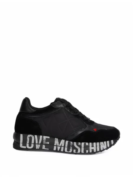 Sneakerși Love Moschino cu imagine negru