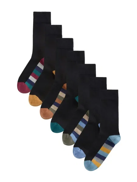 Next Nogavice modra / rjava / siva črna