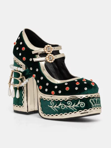 Koi Footwear pumps cu drept verde