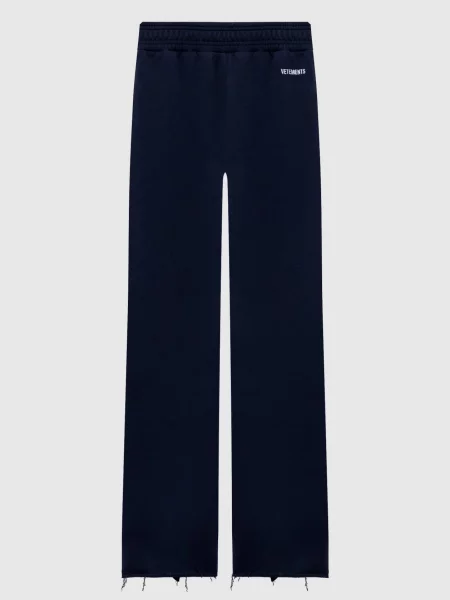 Спортивні штани з вишивкою логотипа Vetements сині