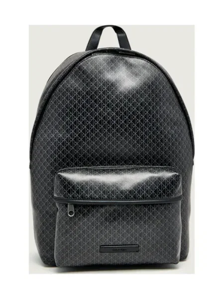 Hátizsák Calvin Klein Emblem Aop Coated Backpack fekete