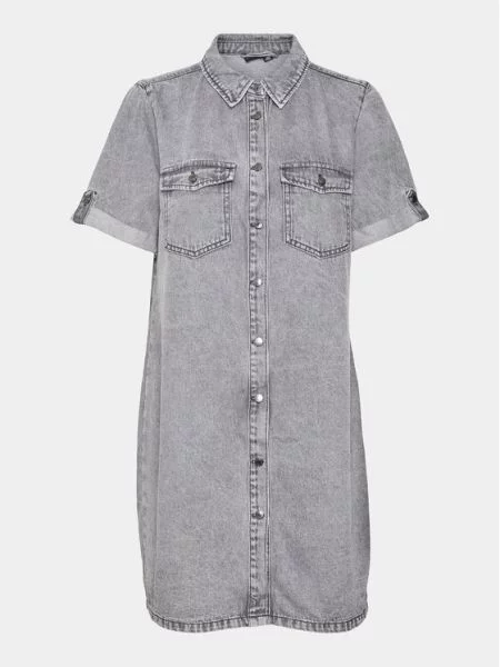 Vero Moda Džínové šaty Jennie šedá