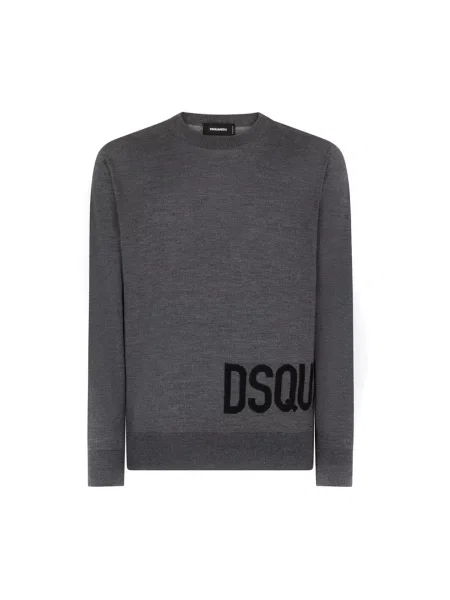 Sweter Dsquared2 wełniany szary