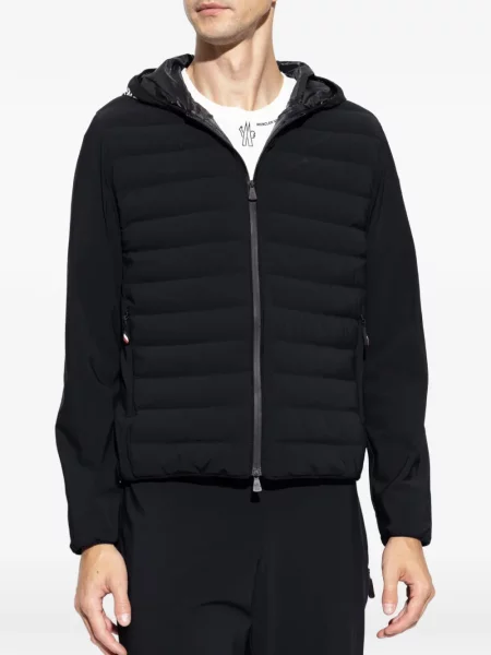 Palton Moncler Grenoble cu glugă negru
