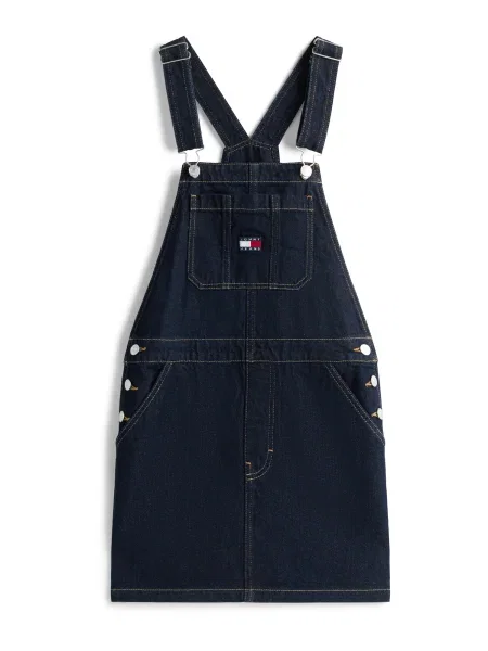 Tommy Jeans Salopetă rochie scurtă închis albastru