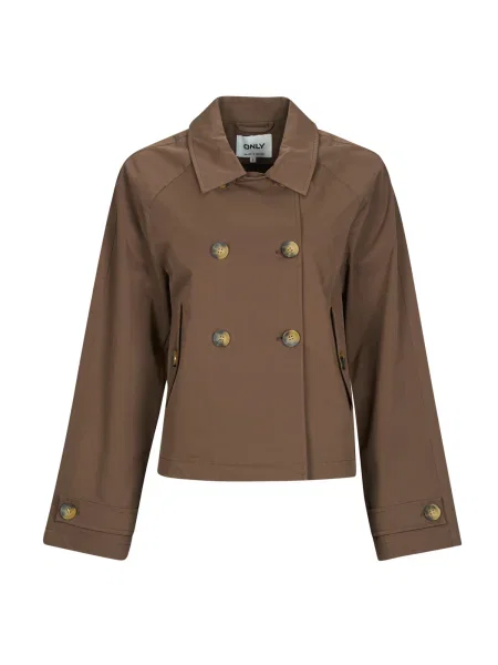 Palton Only scurt maro