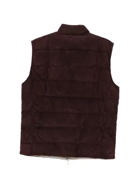 Vestă Eleventy din piele de căprioară maro