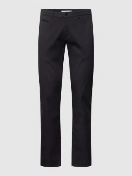 Chinosy o kroju slim fit z wpuszczanymi w stylu francuskim model ‘Fabio’ Brax czarne
