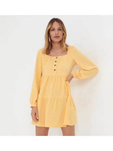 Sinsay Mini šaty babydoll Béžová