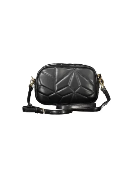 Lniana torebka Valentino Bags czarna