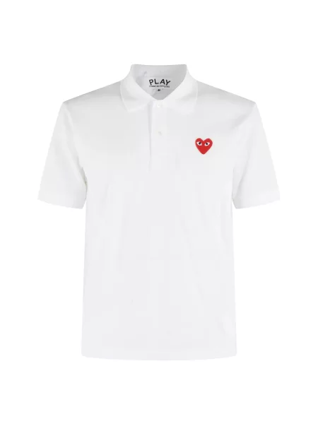 Koszulka polo Comme Des Garcons Play biała