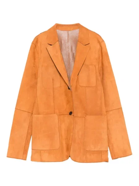 Sacou Desa 1972 din piele de căprioară portocaliu