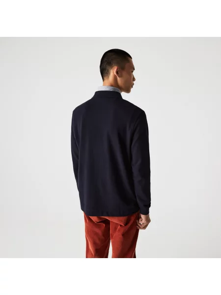 Lacoste Classic Fit Organic Cotton Polo granatowy