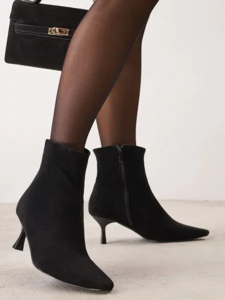 Ghete Oritia cu stiletto în formă de clepsidră negre