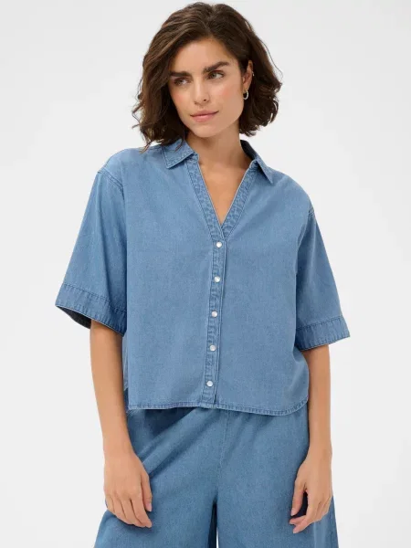 Kaffe Blúzka Jade denim čierny