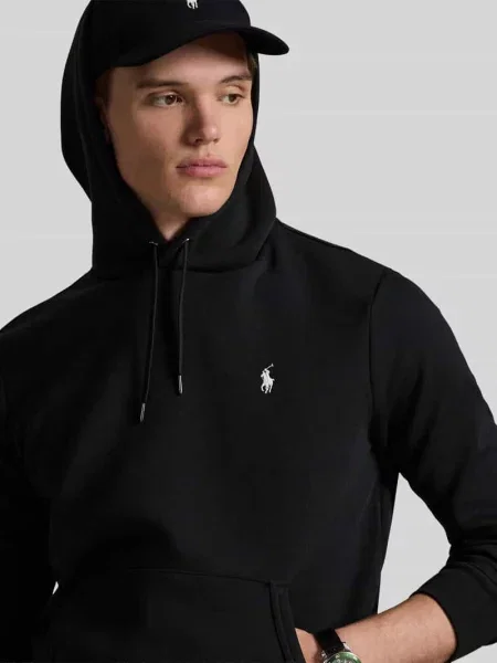 Bluza z kapturem o kroju regular fit z mieszanki bawełny Polo Ralph Lauren czarna