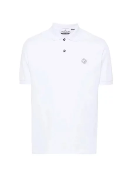 Polo Stone Island cu strasuri alb