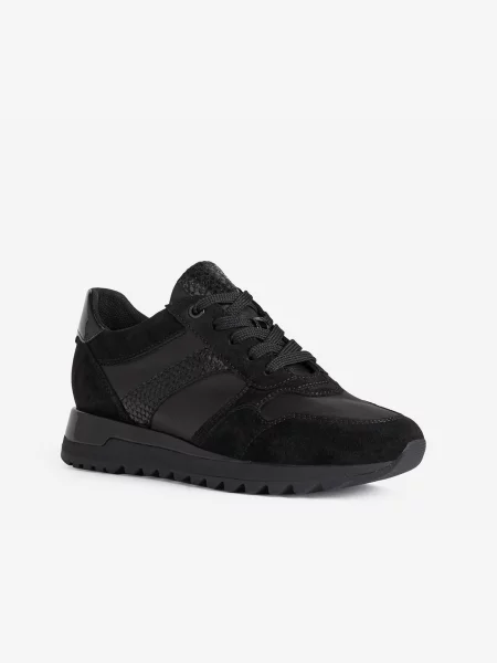 Pantofi Geox din piele de căprioară negru