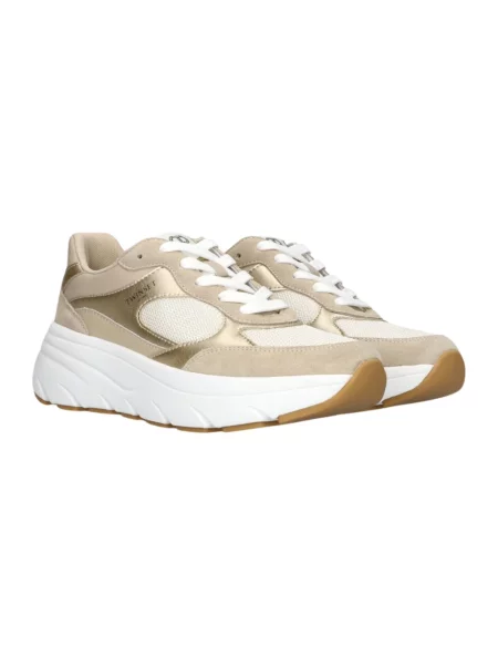 Sneakersy Twinset zamszowe żółte