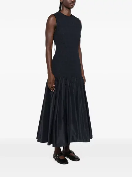 Rochie maxi Patou evazată negru