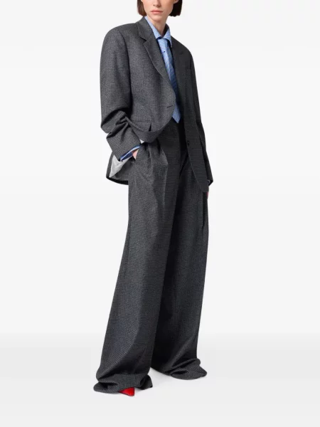 Pantaloni Msgm în carouri gri