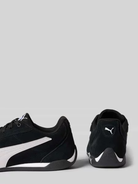 Sneakersy z mieszanki skóry z wyhaftowanym logo Puma czarne