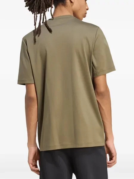 Scurt tricou Adidas alergare cu broderie portocaliu