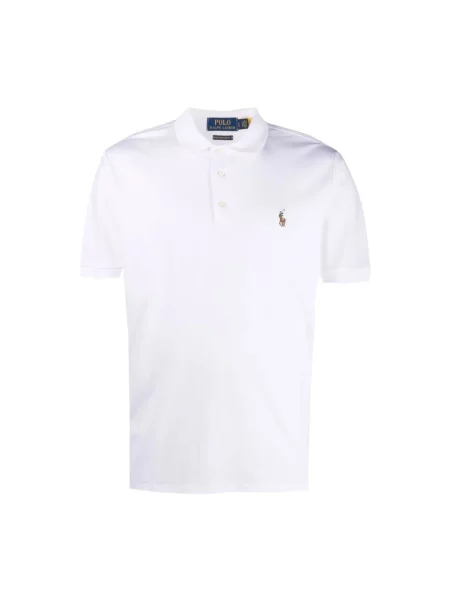 Koszulka polo Polo Ralph Lauren z autografem z krótkim rękawem biała