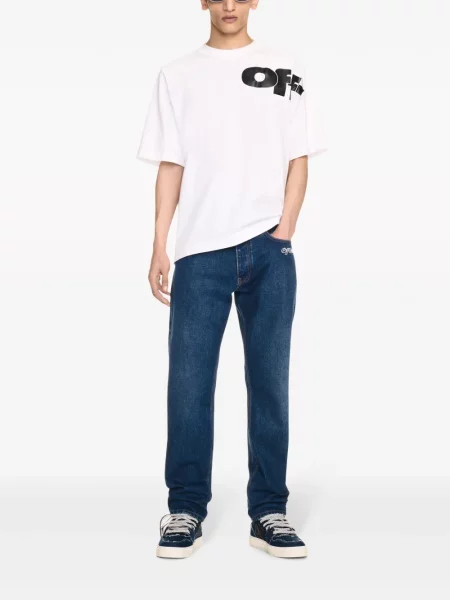 Zwężane dżinsy Off-white biały
