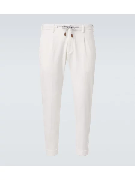 Pantaloni Eleventy alb