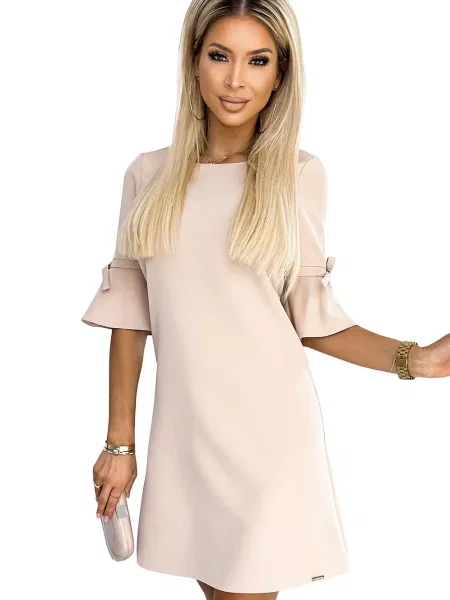 Rochie Numoco cu maneci evazate de costum