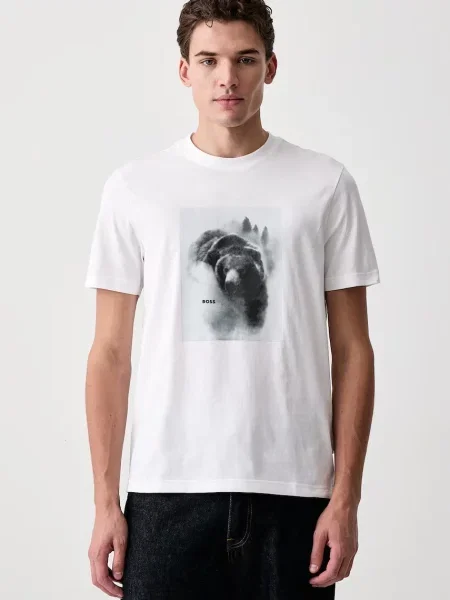 BOSS Orange tricou pentru bărbați din Te_Being bej