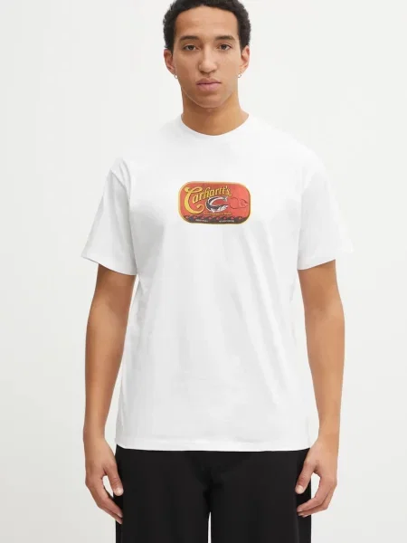 Carhartt WIP tricou din SS Sardinas T-Shirt cu imprimeu alb