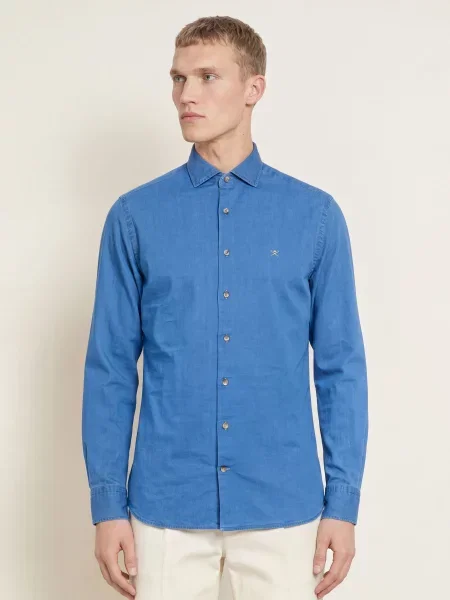 Hackett London Oxfordská Košile Střih Tailored Fit tmavě modrá