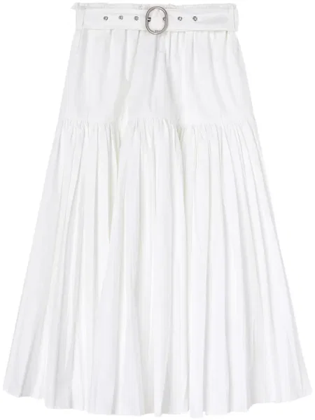 Fustă midi Jil Sander alb
