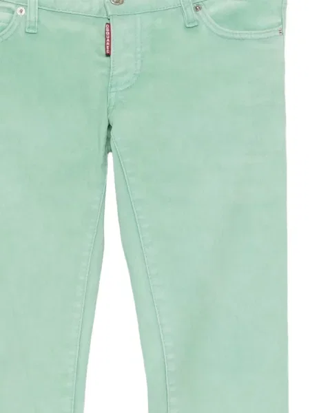 Mršav skinny fit traperice Dsquared2 s autogramom zelena