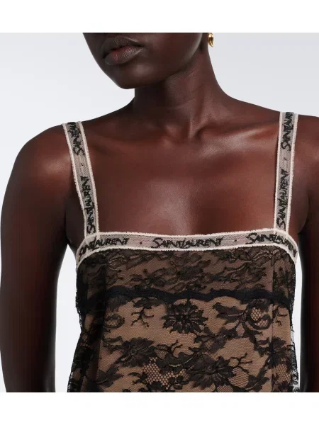 Rochie Saint Laurent din dantelă negru