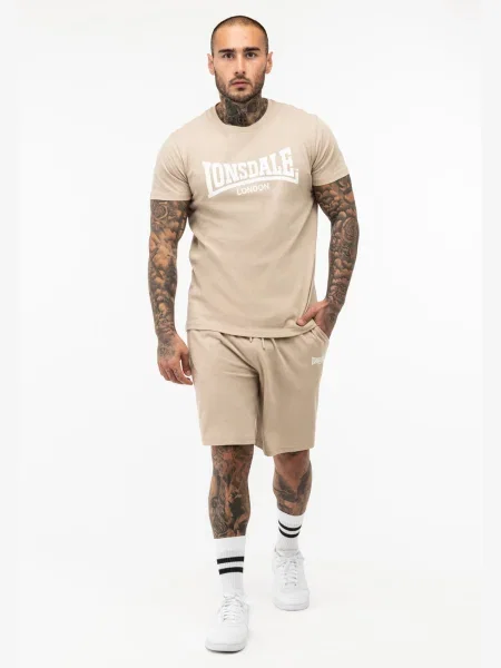 LONSDALE Costum de trening bej alb