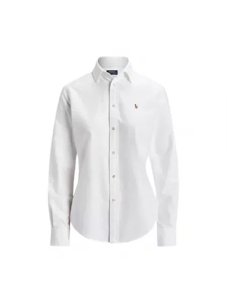 Polo Ralph Lauren bluzka koszulowa Kobiety jednolity 34 biały