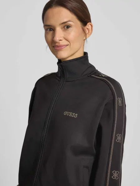 Bluza rozpinana ze stójką model ‘OCTAVIA’ Guess Activewear czarna